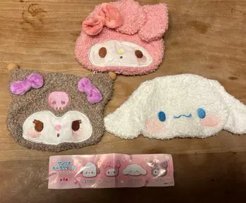 산리오 캐릭터즈 봉제 인형 파우치 전 3종