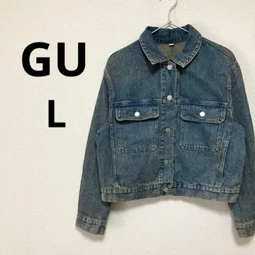 GU 지유 여성용 데님 자켓 면 100% 캐주얼 L