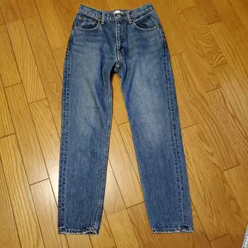 MOUSSY 블루 스트레이트 데님 팬츠 25인치