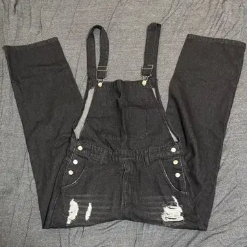 MANFINITY 오버롤 데미지 가공 M 데님 블랙 계열