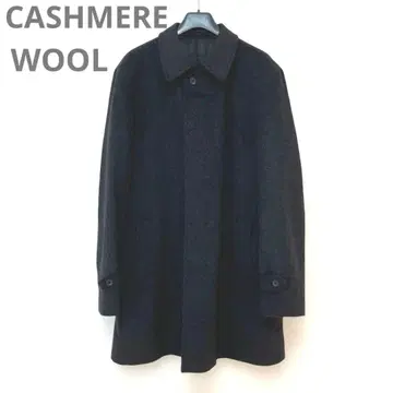 캐시미어 울 스텐카라 코트 남성용 L 다크 그레이 롱 코트