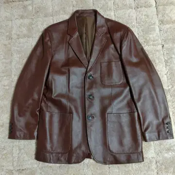 L 사이즈 브라운 라무 가죽 자켓