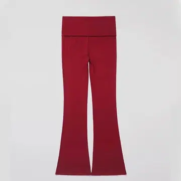 Badblood 빨간색 스트레치 하이웨스트 플레어 팬츠