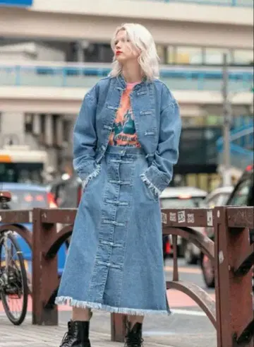 데님 크롭 자켓