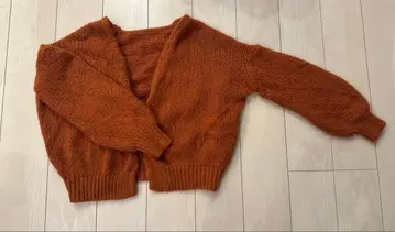 titivate 오렌지 니트 가디건