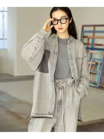 niko and - 니코앤드 워크 빅 데님 셔츠 그레이