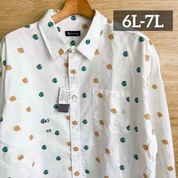 택 포함 새상품 B&T CLUB 남성용 긴팔 셔츠 빅 사이즈 6L 7L