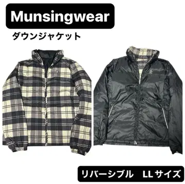 먼싱웨어 리버서블 다운 자켓 골프 체크 펭귄