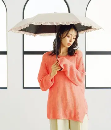 완전 차광 클래식 프릴 미니 우천 겸용 양산 접이식 Wpc.