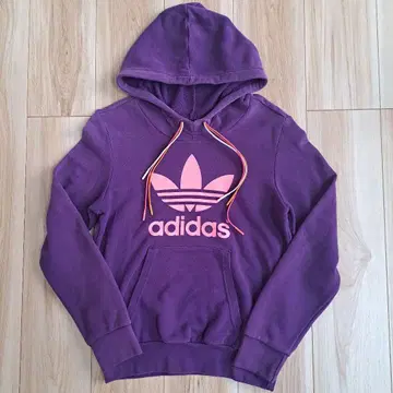 adidas 아디다스 후드티 후드 부착 보라색 핑크 M 사이즈