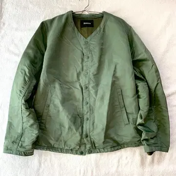 [주카] 블루종 밑단 드로스트 메쉬 안감 스냅 버튼 포켓 있음 M