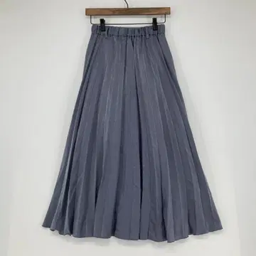 Heather 헤더 그레이 플리츠 롱 스커트