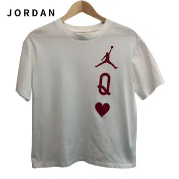 조던 T셔츠 스포츠 퀸 반팔 프린트 농구 화이트 둥근넥