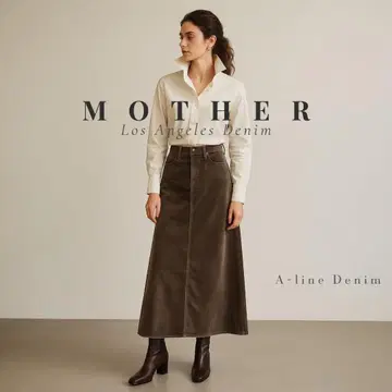 [ 컨디션 최상 ] MOTHER 맥시 길이 코듀로이 스커트 27 컷오프