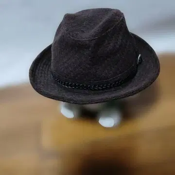 울 소재 펠트 햇 다크 브라운