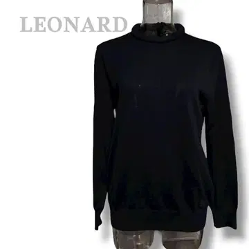 *LEONARD* 블랙 하이넥 긴팔 상의*레오나르