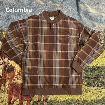 컬럼비아 체크 저리 아우터 트랙 자켓 바스락