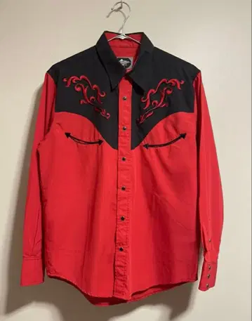 Star Stripes 자수 웨스턴 셔츠