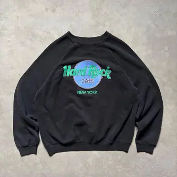 하드 록 카페 NEW YORK 래글런 맨투맨 MADE IN USA