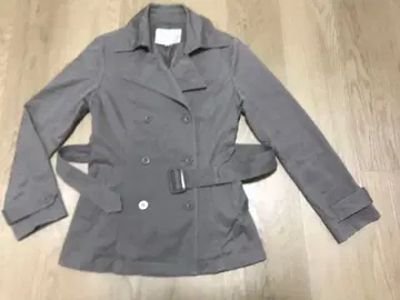 [ GLACIER ] 그레이 더블 브레스트 트렌치코트 M