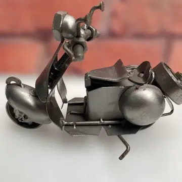 금속제 스쿠터 브리키 아트 약 15cm 인테리어용
