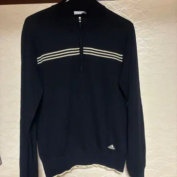 새상품급 adidas 여성용 하이넥 집업 스웨터 블랙