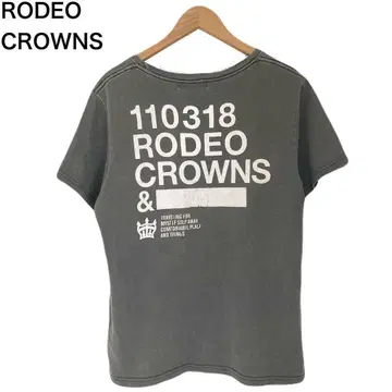 로데오 크라운 페이드감 흑먹색 여성용 반팔 코튼 T셔츠 M
