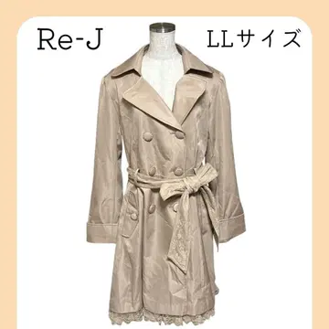 Re-J 트렌치코트 리본 레이스 베이지