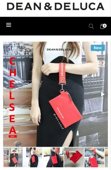 [ DEAN & DELUCA ] CHELSEA 파우치 레드