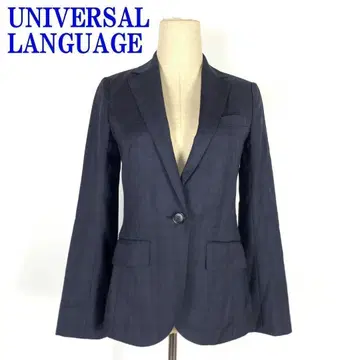 유니버설 랭귀지 체크 테일러드 자켓 네이비 36 C761