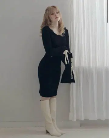 andmary Ashley ribbon knit dress