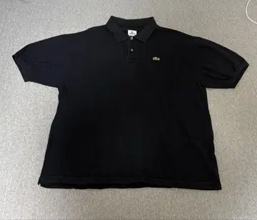 [ 레어 사이즈 8 블랙 ] 90s LACOSTE 반팔 피케 셔츠