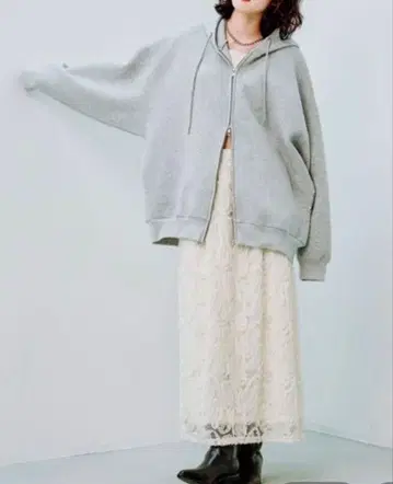 렙심 ZIP 업 BIG 후디 그레이