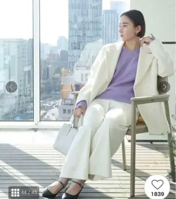 테일러드 자켓 화이트 M 사이즈 상당