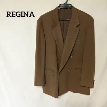 REGINA 더블 브레스트 XL 테일러드 재킷 브라운 캐시미어