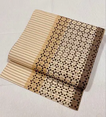 후쿠로 오비 순수 실크 감물 염색