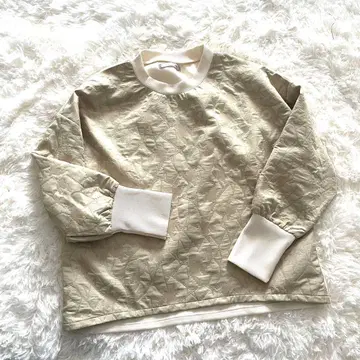 DouDou 퀼팅 긴팔 티셔츠