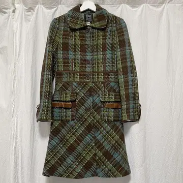 신시아 애로우 스텐카라 코트 체크 무늬