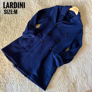 라르디니 더블 체스터 코트 숄카라 네이비 M