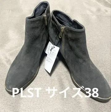 새상품 PLST 여성용 부츠 사이드 지퍼 그레이 사이즈 38