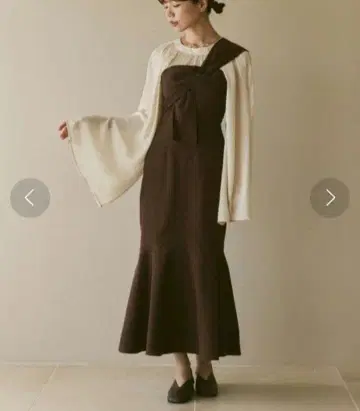 moitytto 꼬임 원숄 디자인 원피스