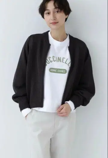 다크 그레이 집업 니트 M