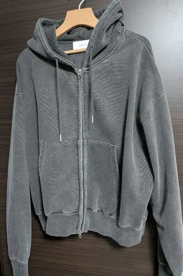 soerte 헤비 웨이트 더블 집업 후디