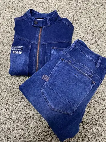 아이즈 프론티어 작업복 상하의 데님 셋업