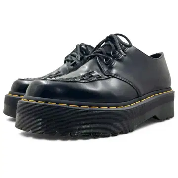 컨디션 최상 닥터마틴 애슐리 UK8 가죽 신발 통굽 블랙 크리퍼