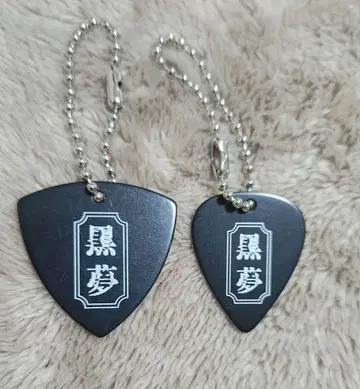 블랙 드림 럭키 드로우 기타 피크형 키링 세트