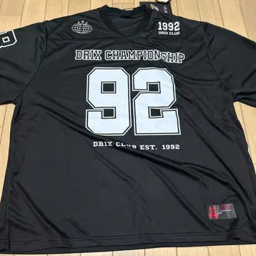 DRIX 럭비 오버핏 메쉬 T셔츠 M 블랙