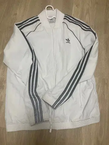 adidas 화이트 스트라이프 자켓 L