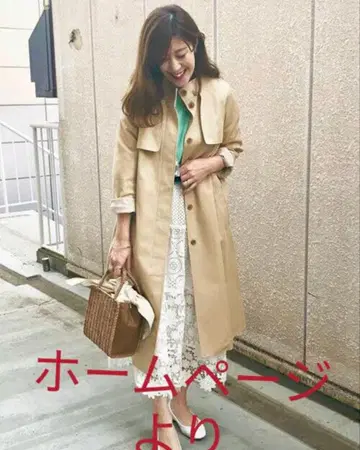 SHIPS 스탠드 카라 트렌치코트