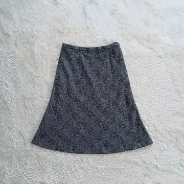 플레어 스커트 트위드 패턴 일본제 울 혼방 캐주얼 가을 겨울 코디 심플